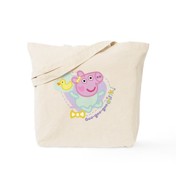 CafePress - Peppa Pig: Goo Goo Goo Oink! - Unisex Canvas Tote Bag, Beige, 1-Piece