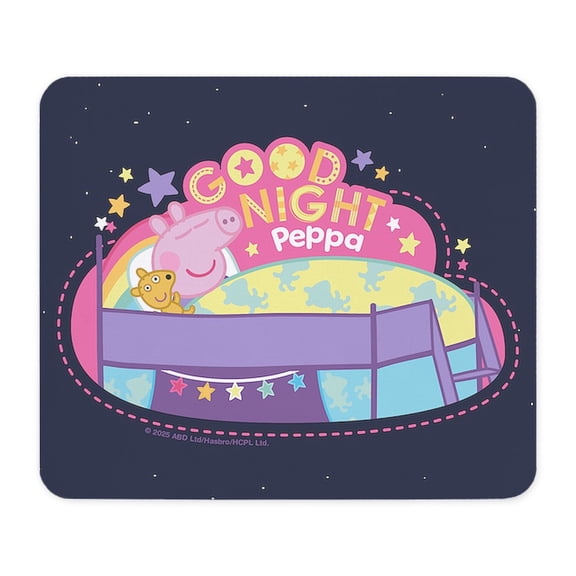 CafePress - Peppa Pig: Good Night Peppa - Non-slip Rubber Mousepad, Gaming Mouse Pad