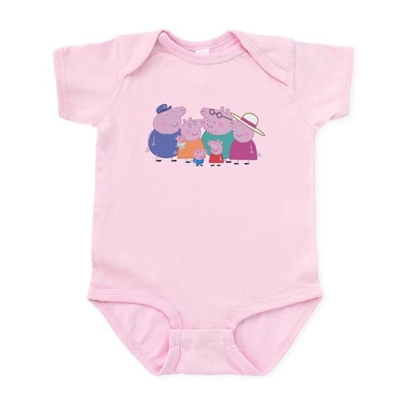 CafePress - Peppa Pig: Granny & Grandpa Pig - Baby Light Bodysuit, Size Newborn - 24 Months