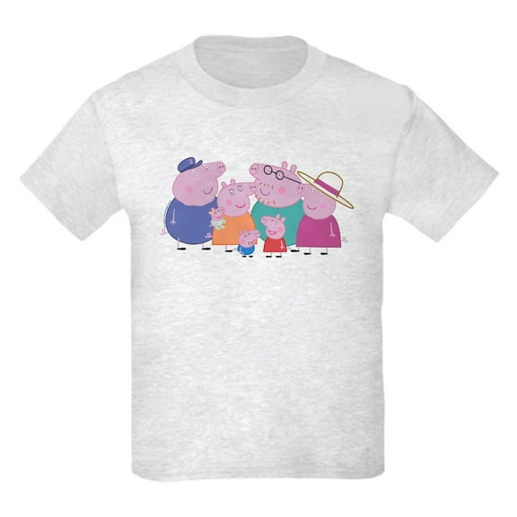 CafePress - Peppa Pig: Granny & Grandpa Pig Kids T Shirt - Light Classic Kids Graphic, Short Sleeve T-Shirt, Sizes XS-XL