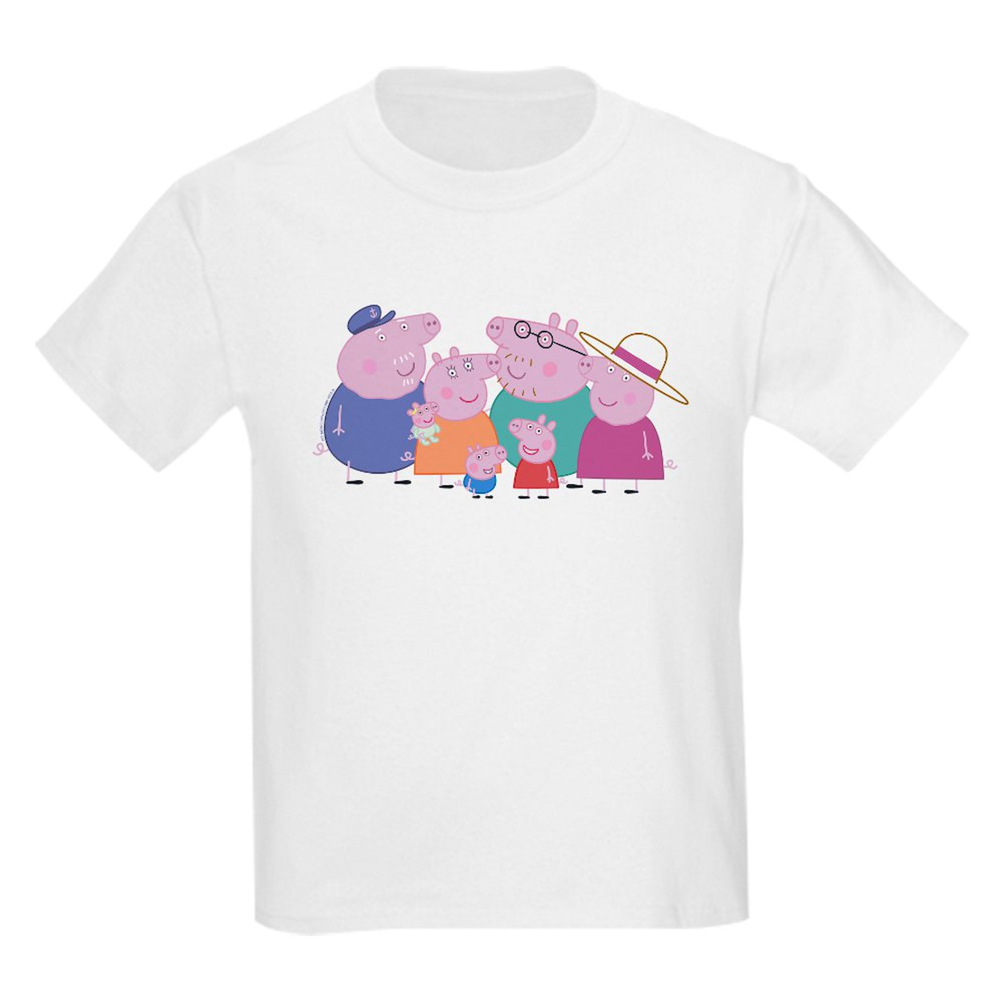CafePress - Peppa Pig: Granny & Grandpa Pig Kids T Shirt - Light