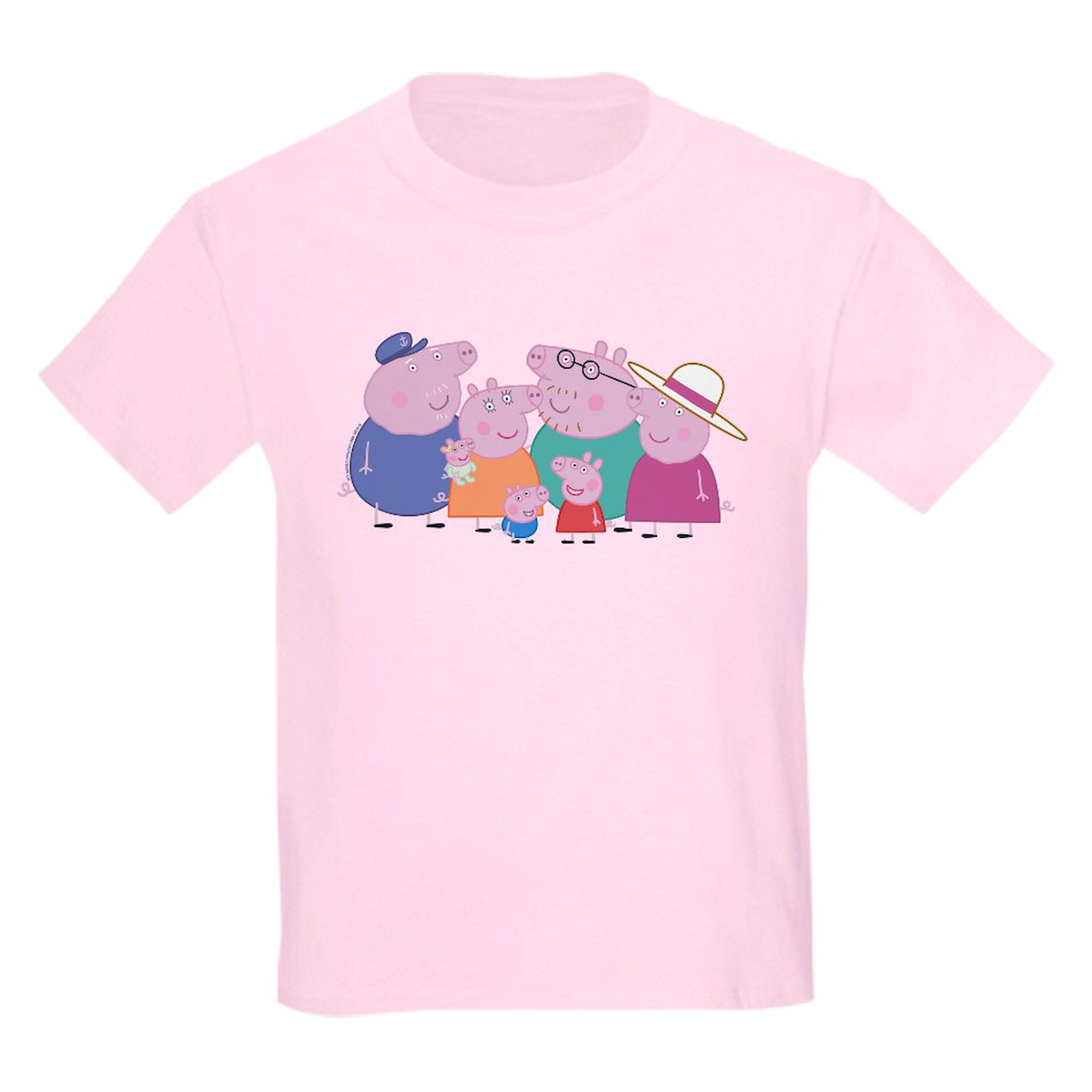 CafePress - Peppa Pig: Granny & Grandpa Pig Kids T Shirt - Light