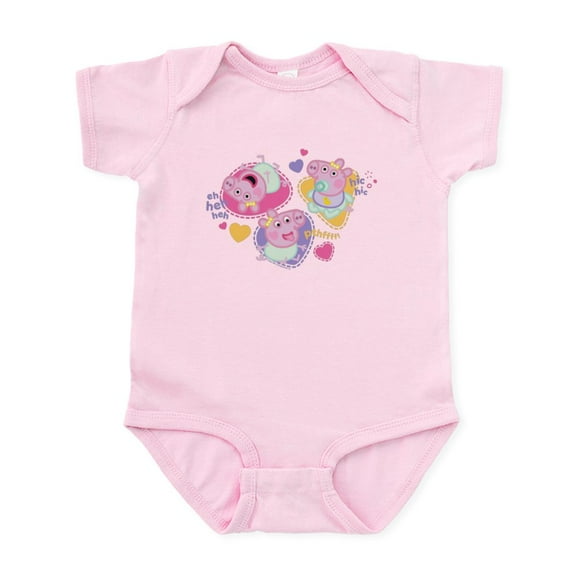 CafePress - Peppa Pig: Happy Baby - Baby Light Bodysuit, Size Newborn - 24 Months
