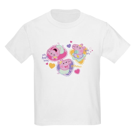 CafePress - Peppa Pig: Happy Baby Kids T Shirt - Light Classic Kids Graphic, Short Sleeve T-Shirt, Sizes XS-XL