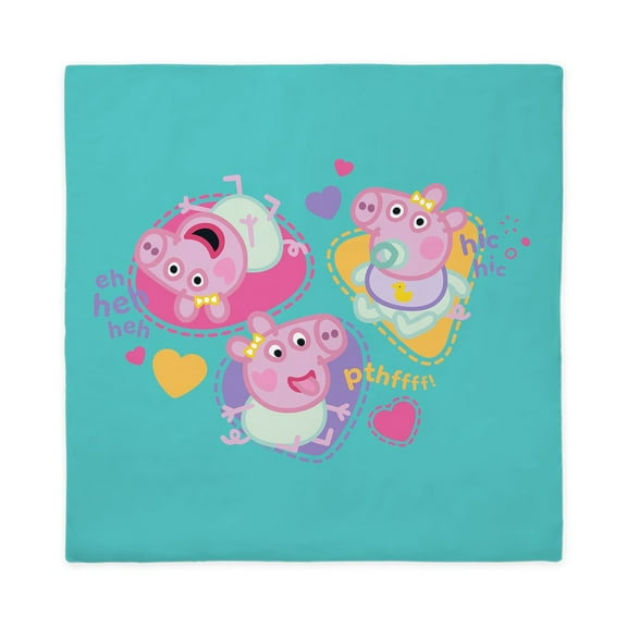 CafePress - Peppa Pig: Happy Baby - Queen Duvet