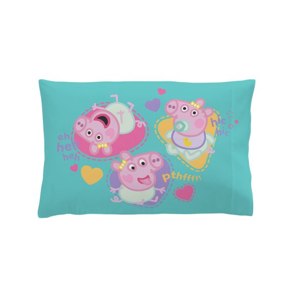 CafePress - Peppa Pig: Happy Baby - Standard Size Pillow Case, 20"x30" Pillow Cover, Unique Pillow Slip Fleece