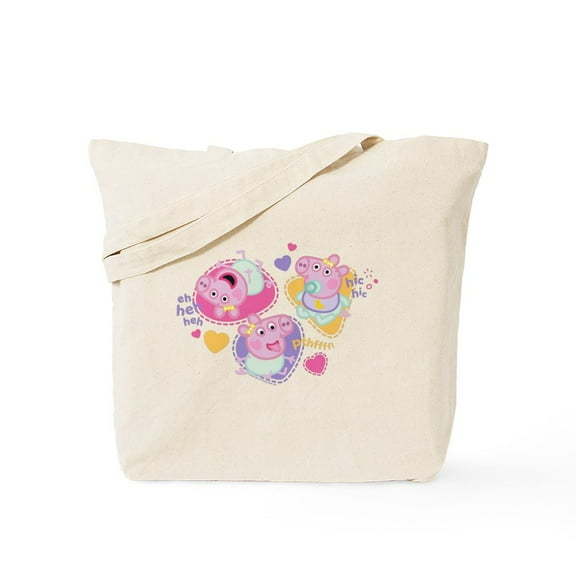 CafePress - Peppa Pig: Happy Baby - Unisex Canvas Tote Bag, Beige, 1-Piece
