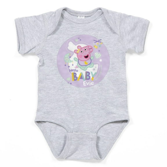 CafePress - Peppa Pig: Hello Baby Evie - Cute Infant Bodysuit Baby Romper - Size Newborn - 24 Months