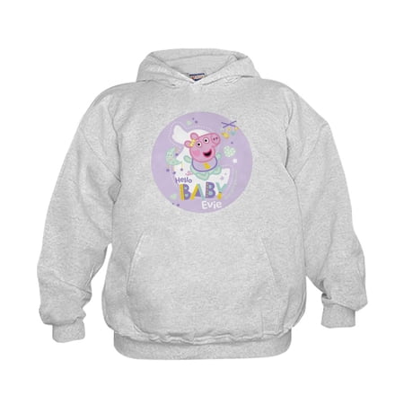 CafePress - Peppa Pig: Hello Baby Evie - Kids Hooded Sweatshirt, Classic Hoodie