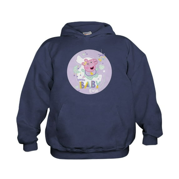 CafePress - Peppa Pig: Hello Baby Evie - Kids Hooded Sweatshirt, Classic Hoodie
