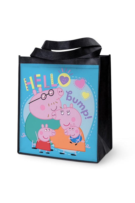 - Peppa Pig: Hello Bump! - 12"x 13", 100% Recycled, Reusable Grocery Bag