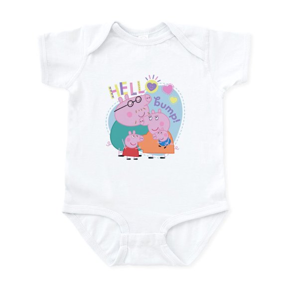 CafePress - Peppa Pig: Hello Bump! - Baby Light Bodysuit, Size Newborn - 24 Months
