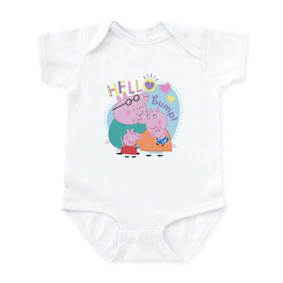 CafePress - Peppa Pig: Hello Bump! - Baby Light Bodysuit, Size Newborn - 24 Months