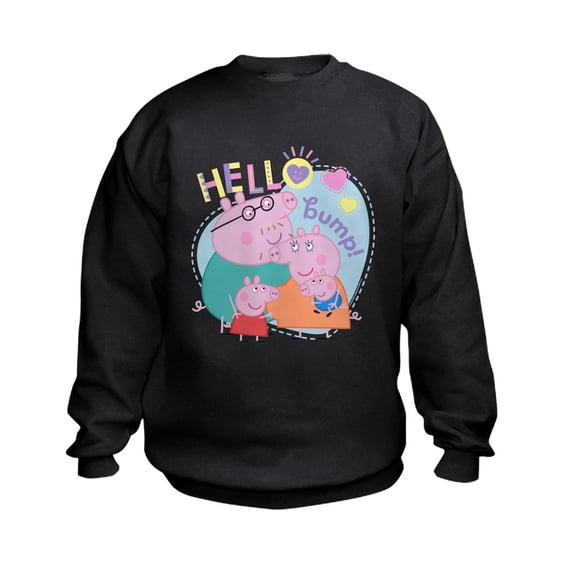 CafePress - Peppa Pig: Hello Bump! - Kids Sweatshirt, Youth Crew Neck Sweatshirt