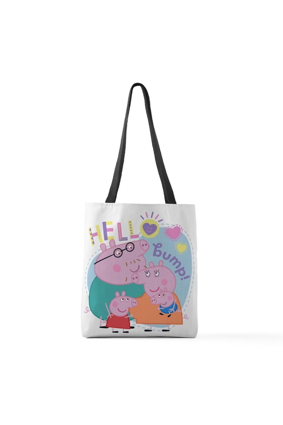 - Peppa Pig: Hello Bump! - Polyester Tote Bag 16"x16"