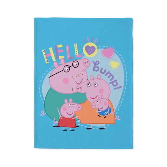 CafePress - Peppa Pig: Hello Bump! - Soft Fleece Throw Stadium Blanket, 30"x40"