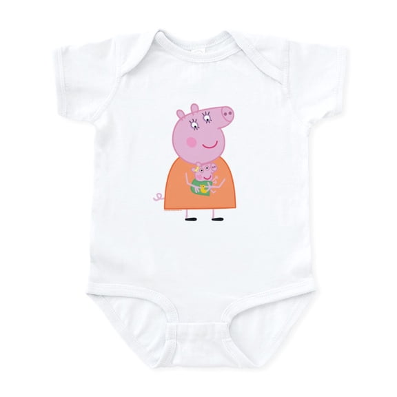 CafePress - Peppa Pig: Holding Baby - Baby Light Bodysuit, Size Newborn - 24 Months