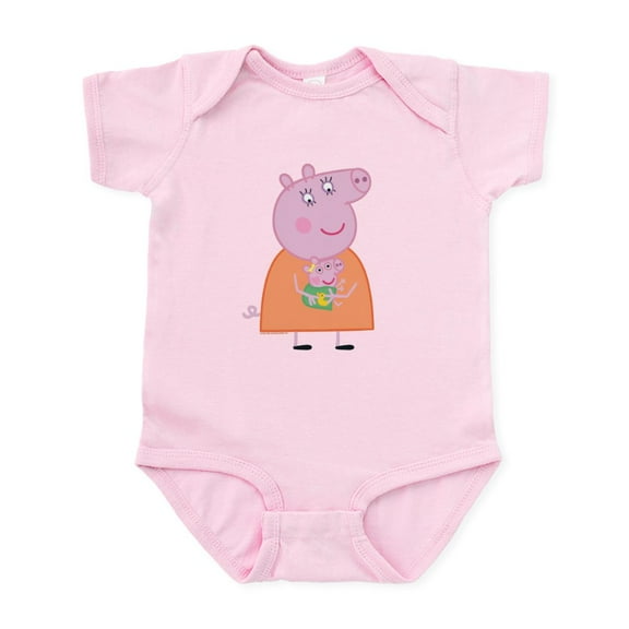 CafePress - Peppa Pig: Holding Baby - Baby Light Bodysuit, Size Newborn - 24 Months