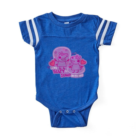 CafePress - Peppa Pig Jump With Me - Cute Infant Baby Football Bodysuit