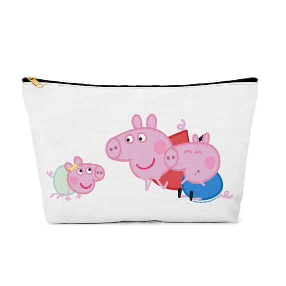 CafePress - Peppa Pig: Learning To Crawl - 12.5" x 7" Makeup Bag