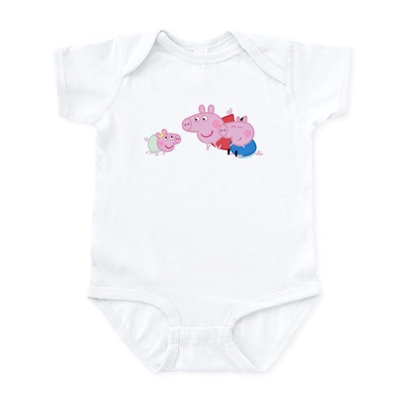 CafePress - Peppa Pig: Learning To Crawl - Baby Light Bodysuit, Size Newborn - 24 Months