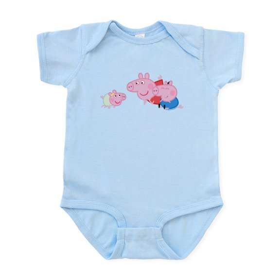 CafePress - Peppa Pig: Learning To Crawl - Baby Light Bodysuit, Size Newborn - 24 Months