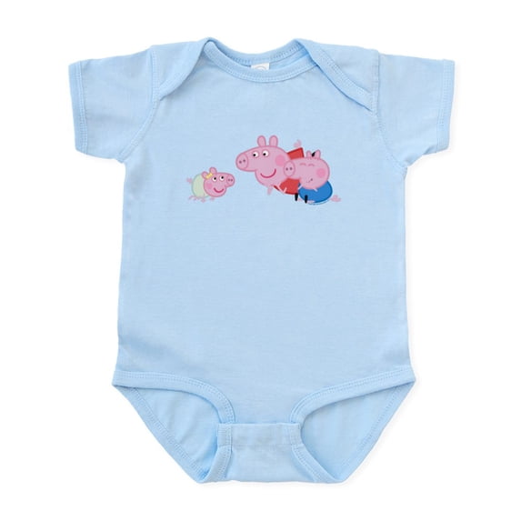CafePress - Peppa Pig: Learning To Crawl - Baby Light Bodysuit, Size Newborn - 24 Months