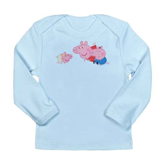 CafePress - Peppa Pig: Learning To Crawl Long Sleeve Infant T Shirt - Long Sleeve Infant T-Shirt