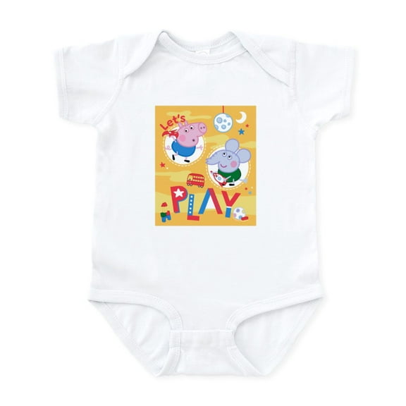 CafePress - Peppa Pig: Let's Play - Baby Light Bodysuit, Size Newborn - 24 Months