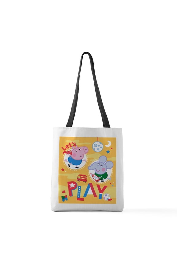 - Peppa Pig: Let's Play - Polyester Tote Bag 16"x16"