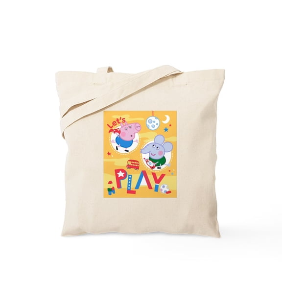 CafePress - Peppa Pig: Let's Play - Unisex Canvas Tote Bag, Beige, 1-Piece