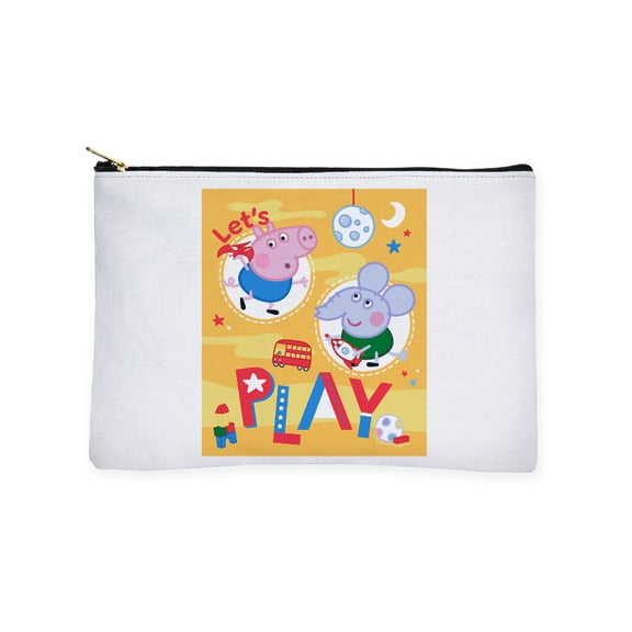 CafePress - Peppa Pig: Let's Play - Zipper Makeup Pouch, 8.5"x6"