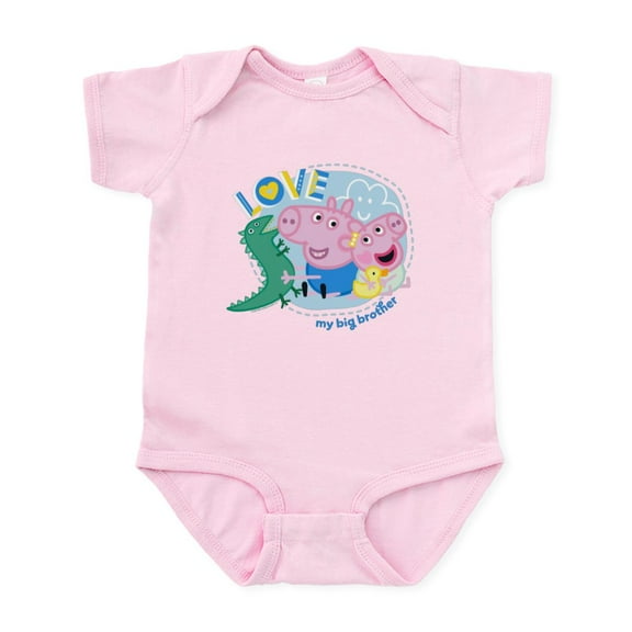 CafePress - Peppa Pig: Love My Big Brother - Baby Light Bodysuit, Size Newborn - 24 Months