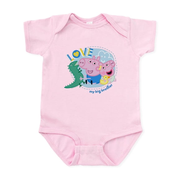 CafePress - Peppa Pig: Love My Big Brother - Baby Light Bodysuit, Size Newborn - 24 Months