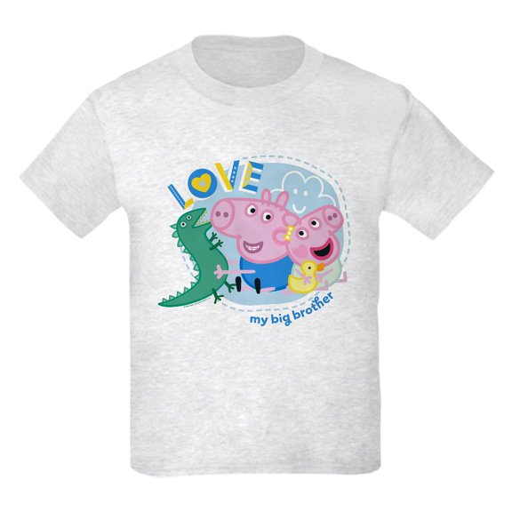 CafePress - Peppa Pig: Love My Big Brother Kids T Shirt - Light Classic Kids Graphic, Short Sleeve T-Shirt, Sizes XS-XL