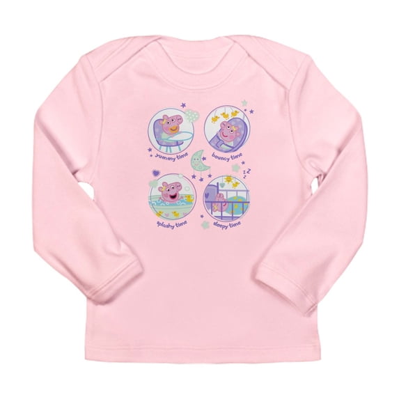 CafePress - Peppa Pig: Morning To Evening Long Sleeve Infant T Shirt - Long Sleeve Infant T-Shirt