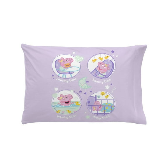 CafePress - Peppa Pig: Morning To Evening - Standard Size Pillow Case, 20"x30" Pillow Cover, Unique Pillow Slip Microfiber