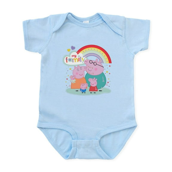 CafePress - Peppa Pig: My Family - Baby Light Bodysuit, Size Newborn - 24 Months
