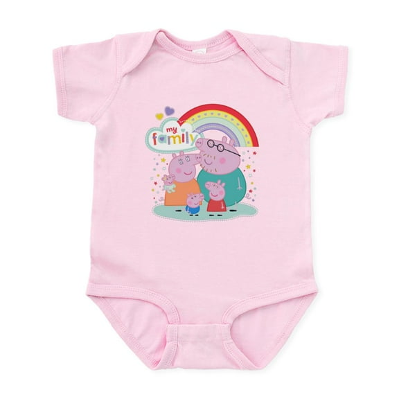 CafePress - Peppa Pig: My Family - Baby Light Bodysuit, Size Newborn - 24 Months