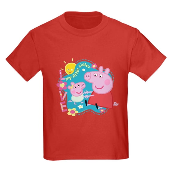 CafePress - Peppa Pig: My Little Sister Kids T Shirt - Dark T-Shirt Kids XS-XL