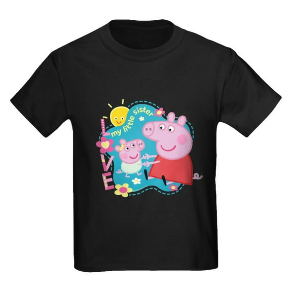CafePress - Peppa Pig: My Little Sister Kids T Shirt - Dark T-Shirt Kids XS-XL