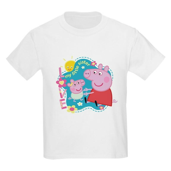 CafePress - Peppa Pig: My Little Sister Kids T Shirt - Light Classic Kids Graphic, Short Sleeve T-Shirt, Sizes XS-XL