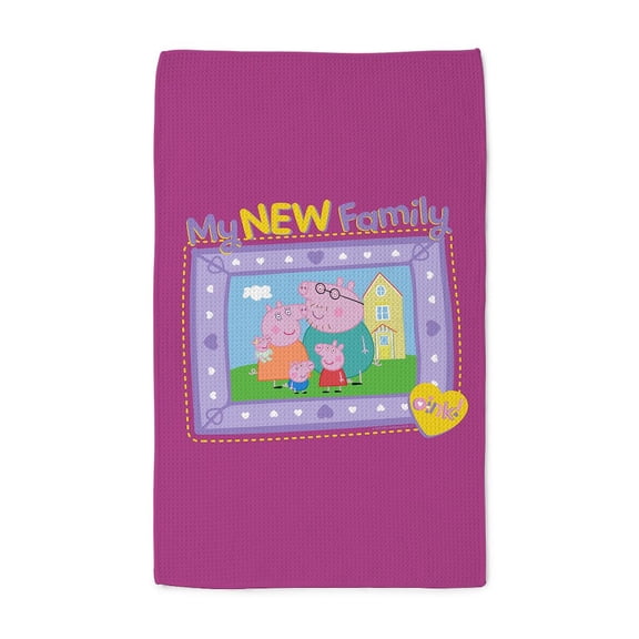 CafePress - Peppa Pig: My New Family - Tea Towel