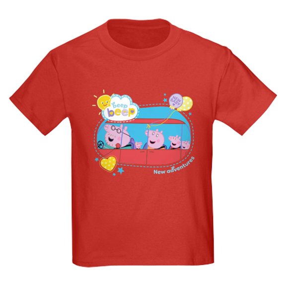 CafePress - Peppa Pig: New Adventures Kids T Shirt - Dark T-Shirt Kids XS-XL