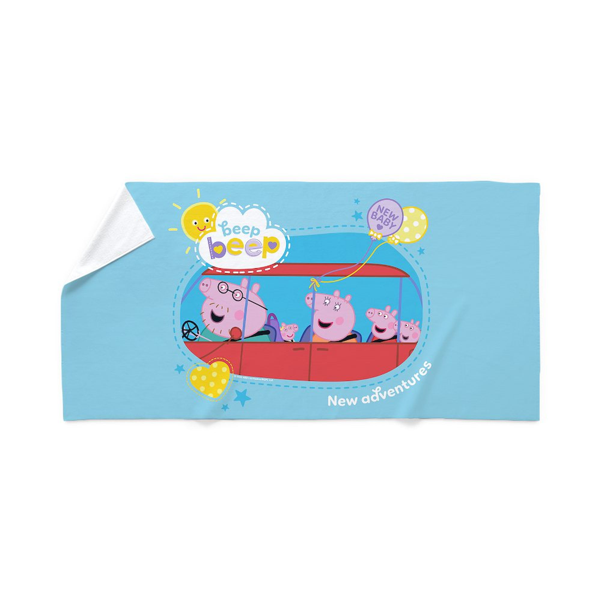 CafePress - Peppa Pig: New Adventures - Large Beach Towel, Soft 30"x60" Towel with Unique Design
