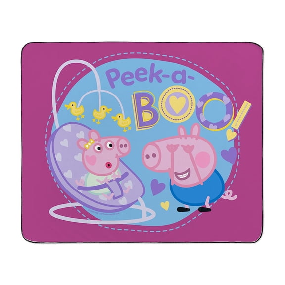 CafePress - Peppa Pig: Peek A BOO! - 50" x 60" Water-Resistant Outdoor Picnic Blanket