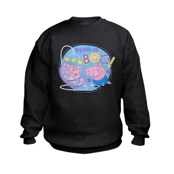 CafePress - Peppa Pig: Peek A BOO! - Kids Sweatshirt, Youth Crew Neck Sweatshirt