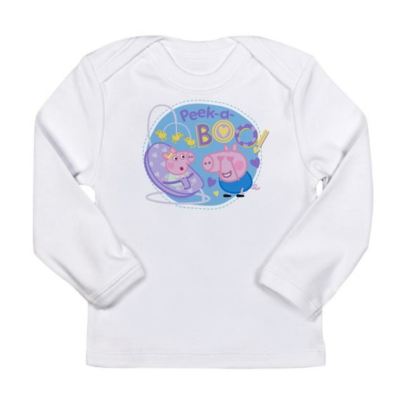 CafePress - Peppa Pig: Peek A BOO! Long Sleeve Infant T Shirt - Long Sleeve Infant T-Shirt