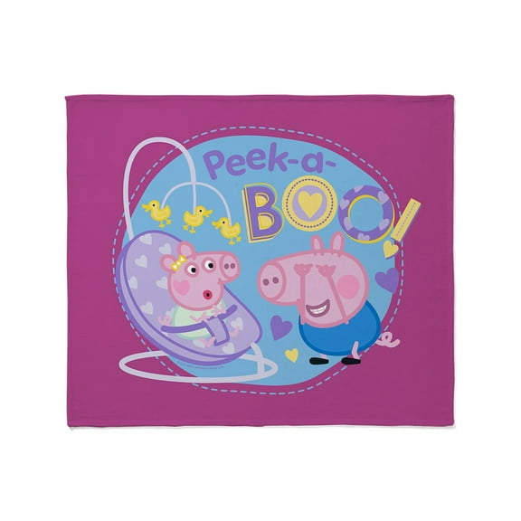 CafePress - Peppa Pig: Peek A BOO! - Soft Fleece Throw Blanket, 50"x60" for All Ages