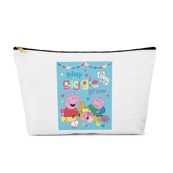 CafePress - Peppa Pig: Play Giggle Grow - 12.5" x 7" Makeup Bag